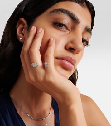 Bague Floating en or blanc 18 ct et diamants | Persée