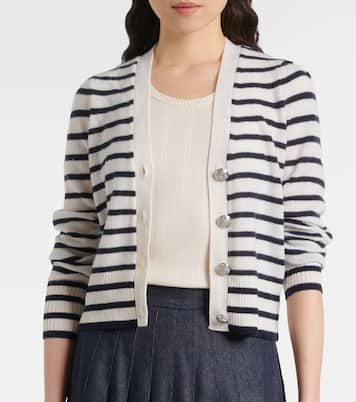 Cardigan Solene in cashmere a righe | Veronica Beard