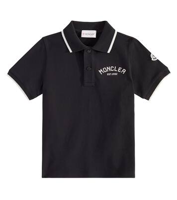 Polo in piqué di cotone con logo | Moncler Enfant