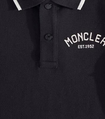 Polo in piqué di cotone con logo | Moncler Enfant