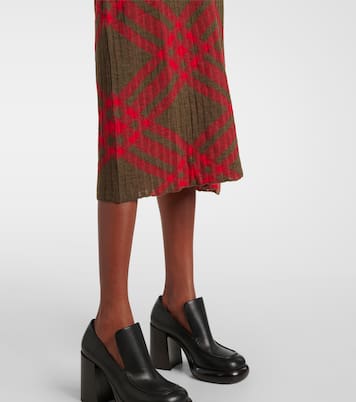 Abito midi Burberry Check in maglia | Burberry