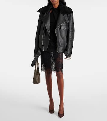 Lederjacke mit Shearling | Saint Laurent
