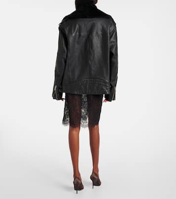 Lederjacke mit Shearling | Saint Laurent