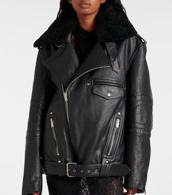 Lederjacke mit Shearling | Saint Laurent