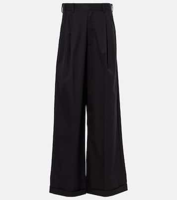 Pantaloni a gamba larga in cotone e seta | Loewe