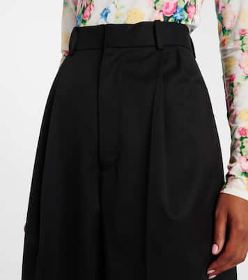 Pantaloni a gamba larga in cotone e seta | Loewe