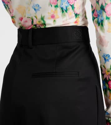 Pantaloni a gamba larga in cotone e seta | Loewe