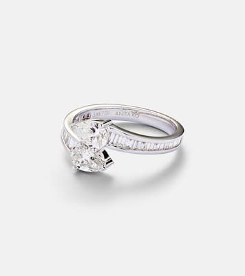 Anello Saturn in oro bianco 18kt con diamanti | Anita Ko