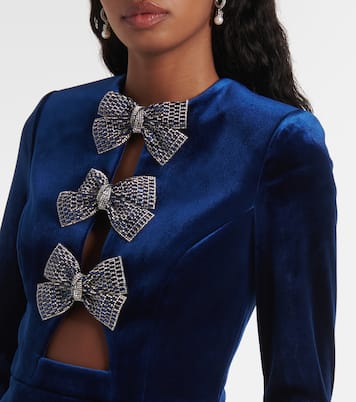 Abito corto Vivicia in velluto con cut-out | Rebecca Vallance