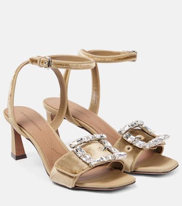 Sandales en velours à ornements | Dolce&Gabbana