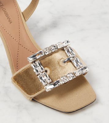 Sandales en velours à ornements | Dolce&Gabbana
