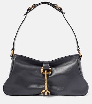 Kerala 25 Small leather shoulder bag in grey Chloe Mytheresa