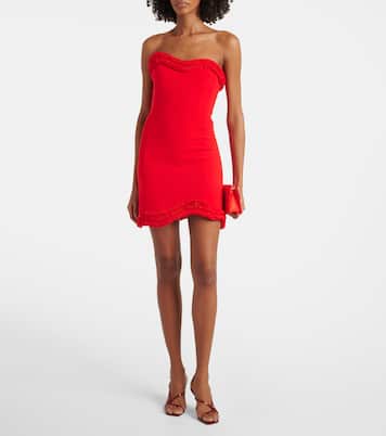Saskia strapless crêpe minidress | Simkhai