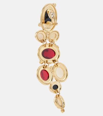 Cassandre embellished clip-on earrings | Saint Laurent