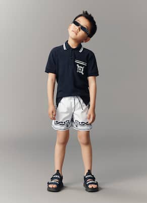 Polo Bandana en piqué de algodón | Dolce&Gabbana Kids