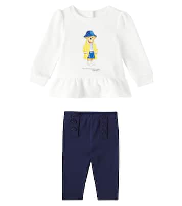 طقم من سويت شيرت وبنطلون رياضي لمولود Polo Bear | Polo Ralph Lauren Kids