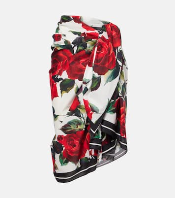 Pareo de algodón floral | Dolce&Gabbana