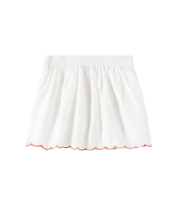 Bestickter Rock aus Leinen und Baumwolle | Stella McCartney Kids