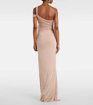 One-shoulder gathered jersey gown | Tom Ford