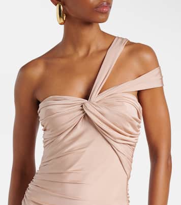 One-shoulder gathered jersey gown | Tom Ford