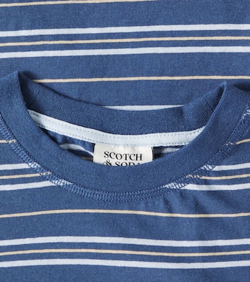 T-shirt in cotone e lino a righe | Scotch & Soda Kids