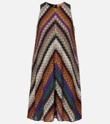 Abito corto in maglia lamé a zig-zag | Missoni