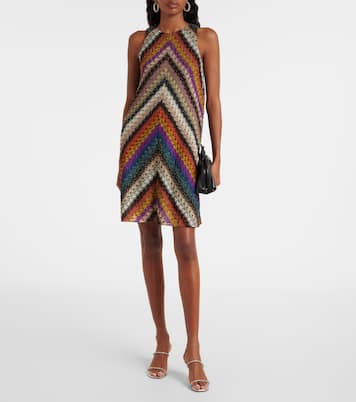 Abito corto in maglia lamé a zig-zag | Missoni