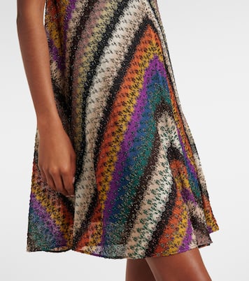 Abito corto in maglia lamé a zig-zag | Missoni
