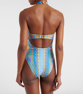 Bañador estampado con cuello halter | Versace