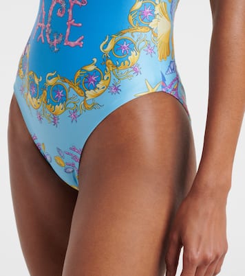 Bañador estampado con cuello halter | Versace