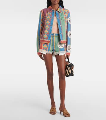 Paula's Ibiza printed denim shorts | Loewe