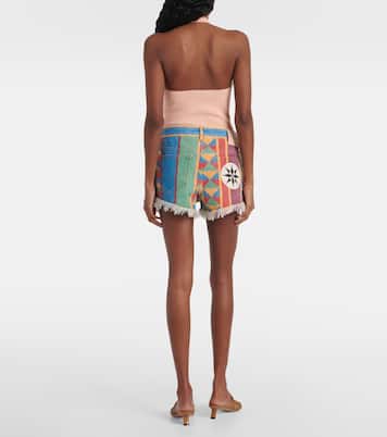 Paula's Ibiza printed denim shorts | Loewe