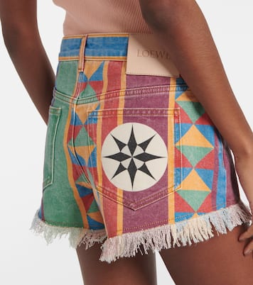 Paula's Ibiza printed denim shorts | Loewe