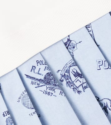 Pleated cotton-blend terry polo dress | Polo Ralph Lauren Kids