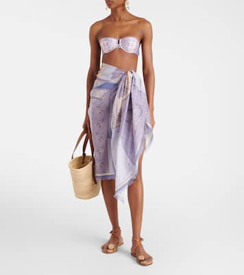 Pareo in cotone con stampa | Zimmermann