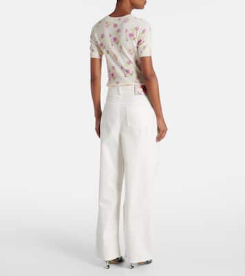 Weite High-Rise-Hose aus Baumwoll-Twill | Loewe