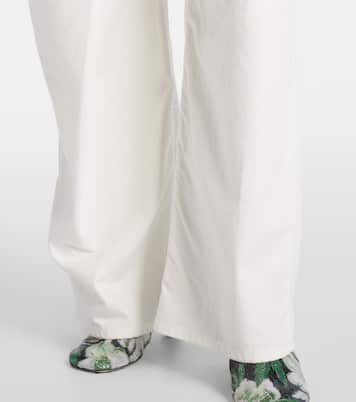 Weite High-Rise-Hose aus Baumwoll-Twill | Loewe