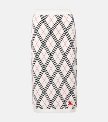 Falda midi Argyle de algodón | Burberry