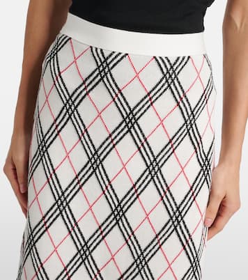 Falda midi Argyle de algodón | Burberry