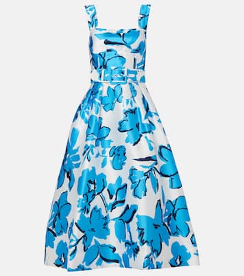 Vestido midi Sapphira floral con cinturón | Rebecca Vallance