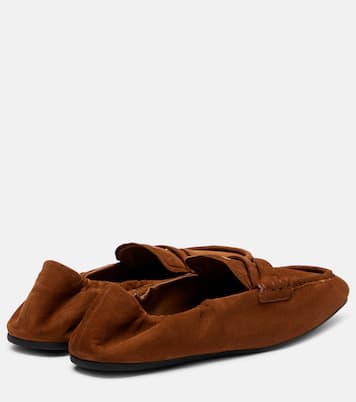 Suede penny loafers | Miu Miu