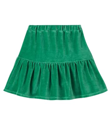 Printed tiered cotton terry skirt | Bobo Choses