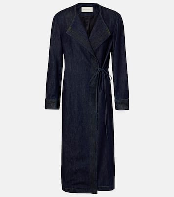 Abrigo envolvente de denim | Dries Van Noten