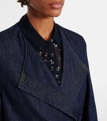 Abrigo envolvente de denim | Dries Van Noten