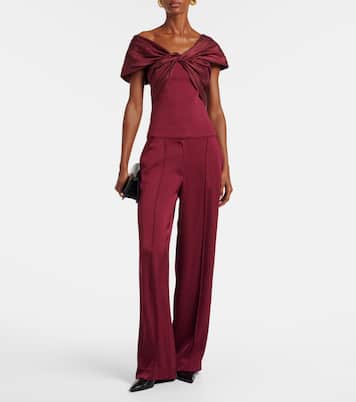 Top Celiana de punto con organza | Simkhai