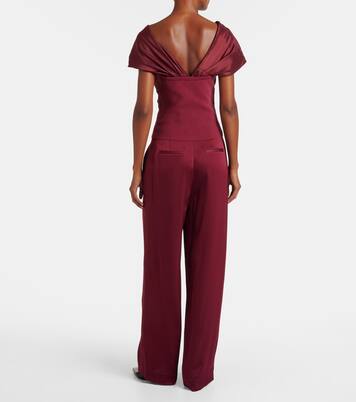 Top Celiana de punto con organza | Simkhai