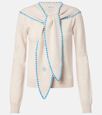 Scarf-detail wool sweater | Loewe