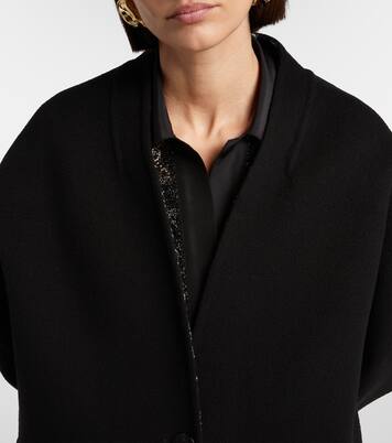 Wendbarer Mantel Caban aus Wolle mit Leder | Gucci