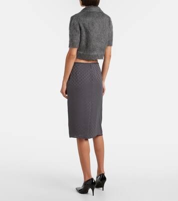Low-Rise-Bleistiftrock GG aus Seide | Gucci