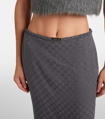 Low-Rise-Bleistiftrock GG aus Seide | Gucci